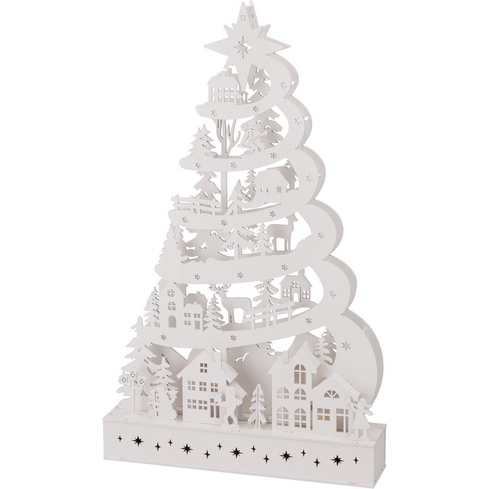Koopman White Christmas Tree 45cm 15L – Artificial Xmas Tree for Holiday Decoration, Seasonal Festive Home, Tabletop & Office Display