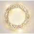 Koopman Christmas Wreath – 40cm Silver with LED Lights, Holiday Seasonal Decoration for Door, Wall, Home & Festive Xmas Display