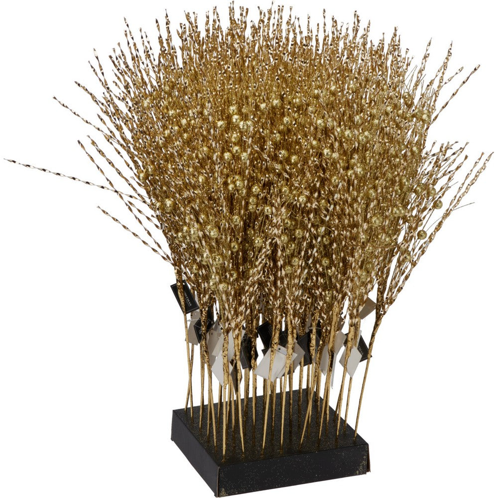 Koopman Branches 80 cm Gold – Christmas Holiday Decoration, Festive Seasonal Garland, Xmas Tree & Wreath Accessory, Indoor & Outdoor Decor, Holiday Craft Accent