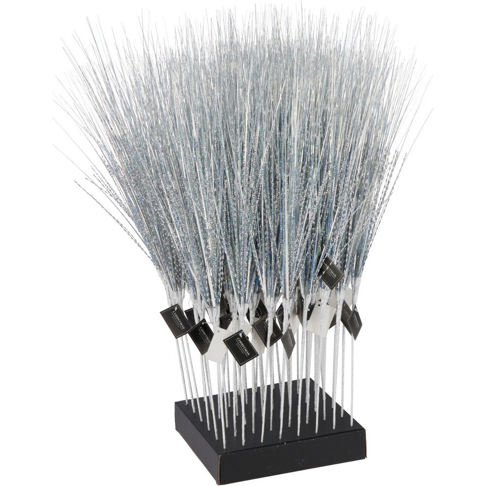 Koopman Branches 80 cm Silver Iridescent – Christmas Holiday Decoration, Festive Seasonal Garland, Xmas Tree & Wreath Accessory, Indoor & Outdoor Decor, Holiday Craft Accent