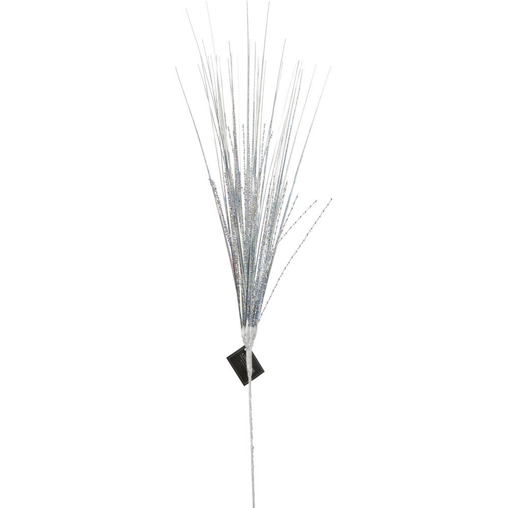 Koopman Branches 80 cm Silver Iridescent – Christmas Holiday Decoration, Festive Seasonal Garland, Xmas Tree & Wreath Accessory, Indoor & Outdoor Decor, Holiday Craft Accent