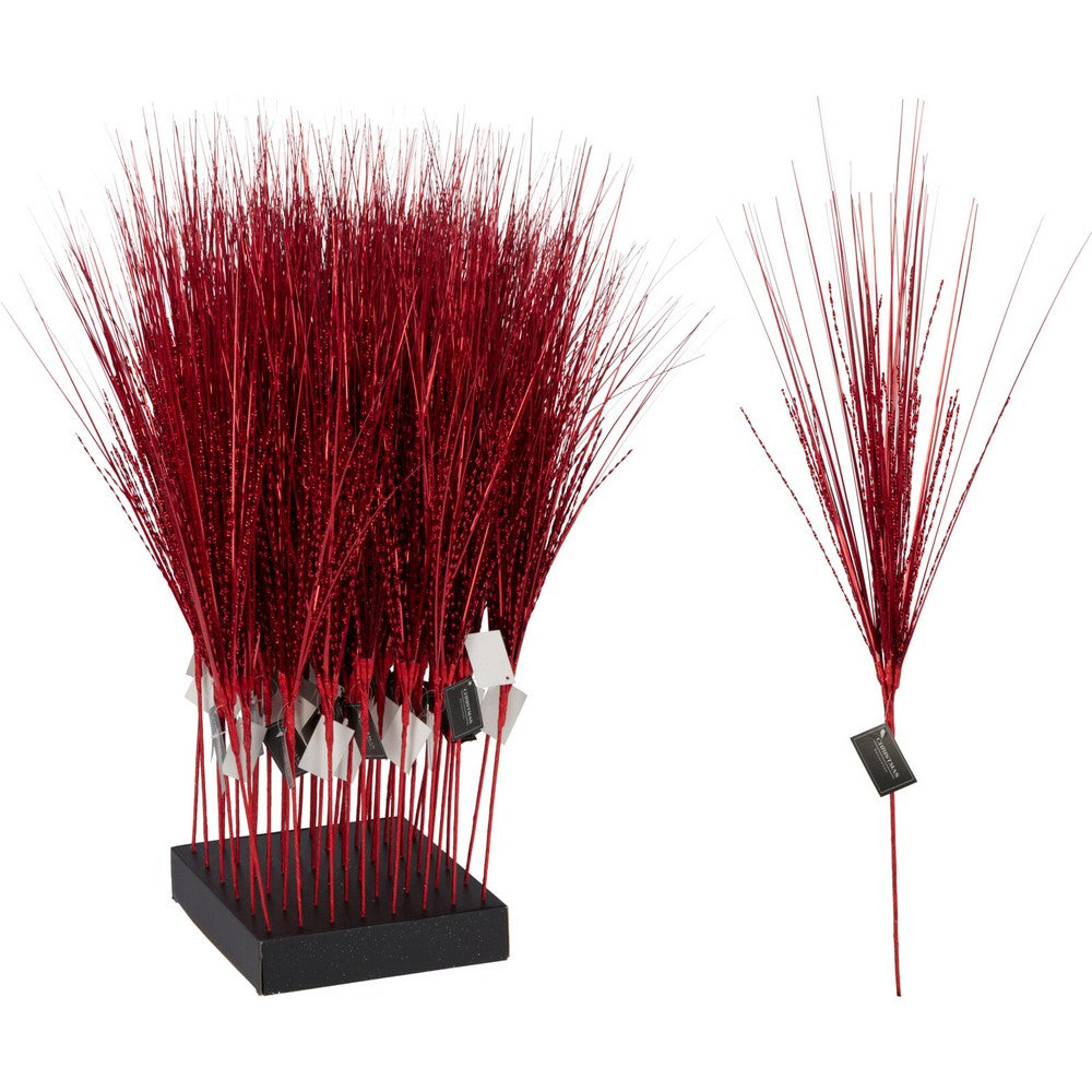 Koopman Branches 80 cm Red Iridescent – Christmas Holiday Decoration, Festive Seasonal Garland, Xmas Tree & Wreath Accessory, Indoor & Outdoor Decor, Holiday Craft Accent