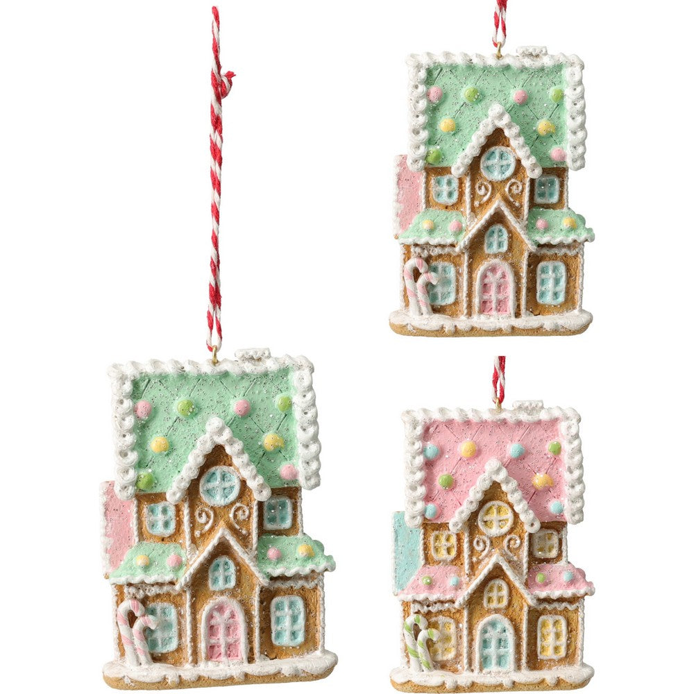 Koopman Hanging Gingerbread House Decoration – Assorted Christmas Ornament, Holiday Seasonal Decor for Tree, Home & Festive Tabletop Display Koopman HANGINGDECO GINGERBREAD HOUSE asstd