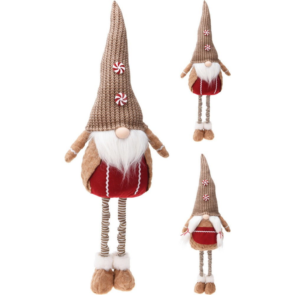 Koopman Gnome Gingerbread Standing Decoration – 95cm Assorted Christmas Holiday Figurine, Seasonal Festive Ornament for Home, Tabletop & Xmas Display