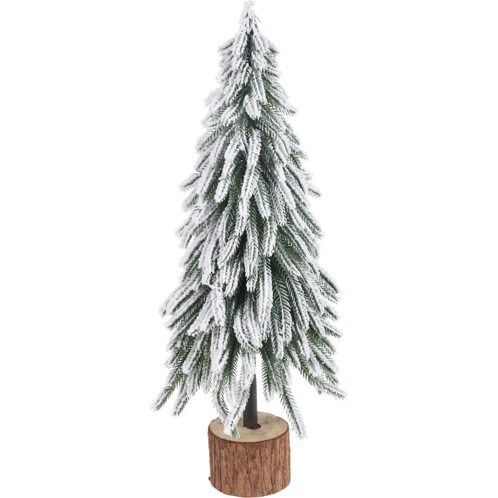 Koopman Christmas Tree 50 cm with Snow – Holiday Seasonal Decor, Festive Xmas Tabletop Tree, Winter Decoration, Indoor Christmas Ornament, Holiday Gift Accent