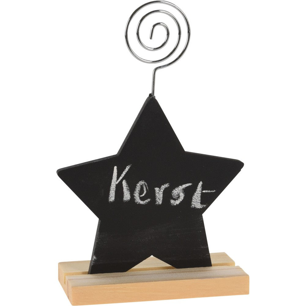 Koopman Name Card Clip with Chalkboard – Table Sign Holder, Memo & Note Display for Home, Office, Parties, Weddings, and Seasonal Holiday Décor