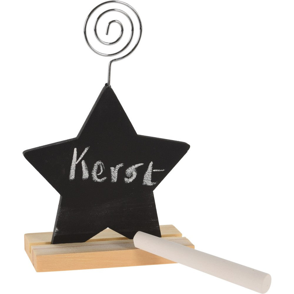 Koopman Name Card Clip with Chalkboard – Table Sign Holder, Memo & Note Display for Home, Office, Parties, Weddings, and Seasonal Holiday Décor