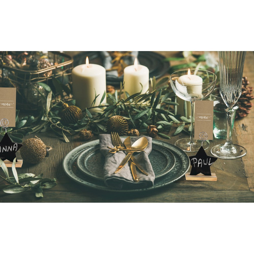 Koopman Name Card Clip with Chalkboard – Table Sign Holder, Memo & Note Display for Home, Office, Parties, Weddings, and Seasonal Holiday Décor