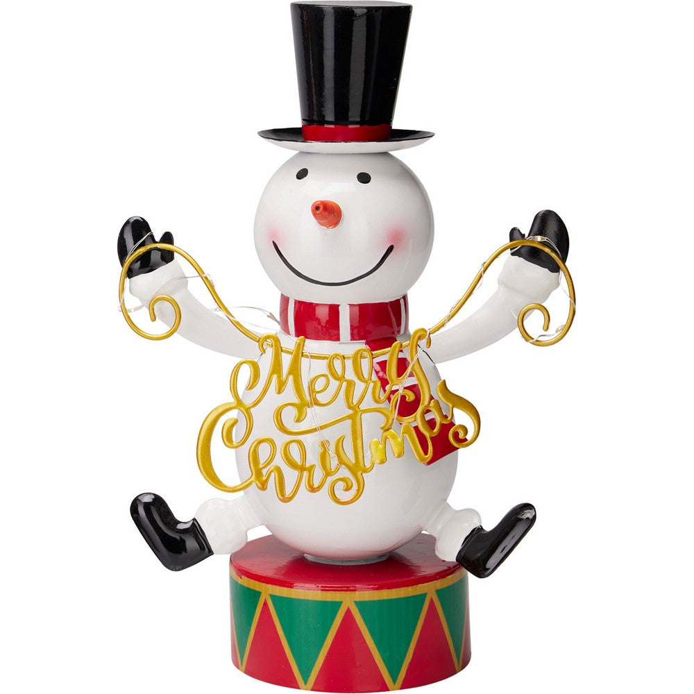 Koopman Christmas Decoration with LED – 28cm Festive Xmas Ornament, Holiday Seasonal Decor for Home, Tabletop, and Office Display