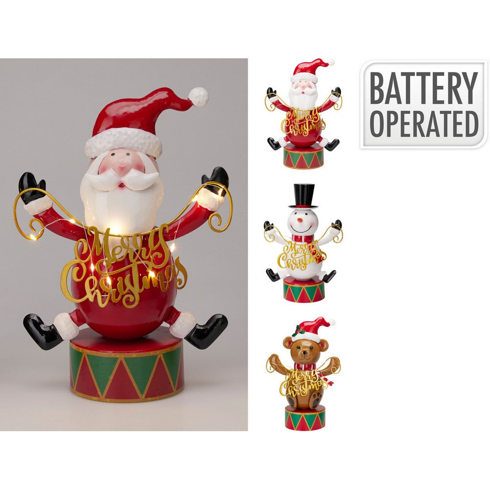 Koopman Christmas Decoration with LED – 28cm Festive Xmas Ornament, Holiday Seasonal Decor for Home, Tabletop, and Office Display