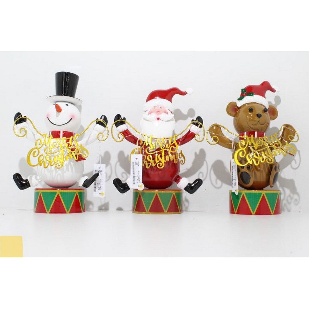 Koopman Christmas Decoration with LED – 28cm Festive Xmas Ornament, Holiday Seasonal Decor for Home, Tabletop, and Office Display