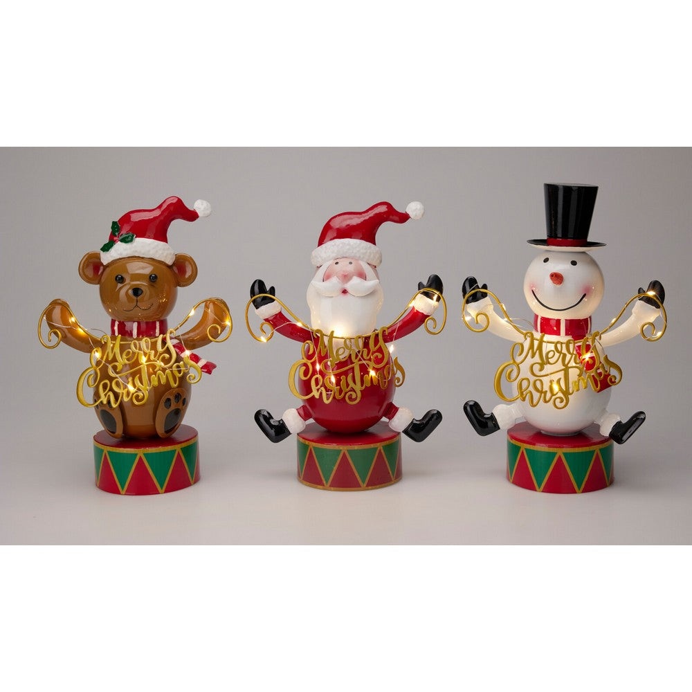 Koopman Christmas Decoration with LED – 28cm Festive Xmas Ornament, Holiday Seasonal Decor for Home, Tabletop, and Office Display