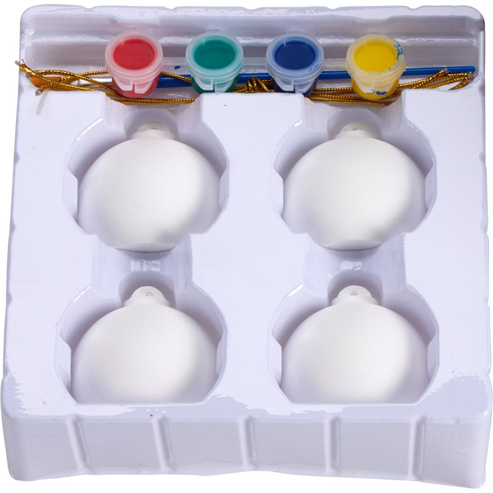 Koopman Christmas Balls Set – Plaster DIY Xmas Ornaments, Holiday Craft Kit, Festive Seasonal Decoration, Kids & Family Creative Activity, Xmas Tree Accessories