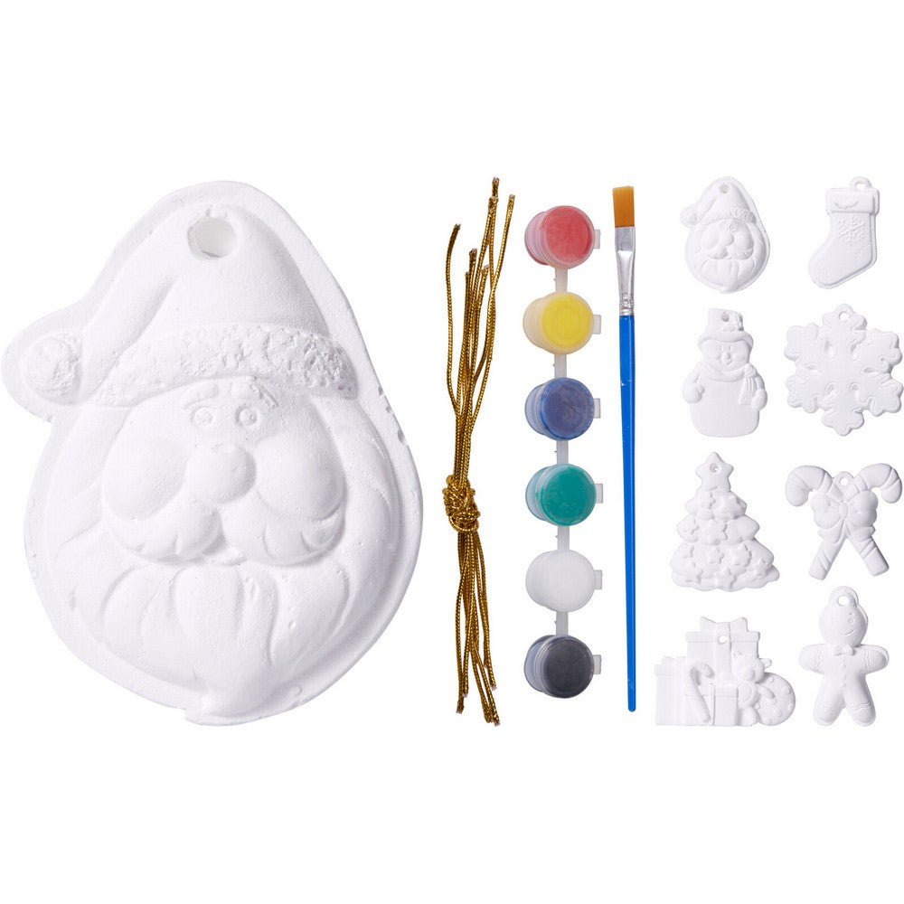 Koopman Christmas Hanging Set – Plaster DIY Xmas Ornaments, Holiday Craft Kit, Festive Seasonal Decoration, Kids & Family Creative Activity, Xmas Tree & Home Décor