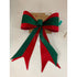 Koopman Christmas Bow – 46cm Green & Red Holiday Decoration, Seasonal Festive Ornament for Door, Wall, Tree & Home Décor