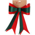 Koopman Christmas Bow – 46cm Green & Red Holiday Decoration, Seasonal Festive Ornament for Door, Wall, Tree & Home Décor