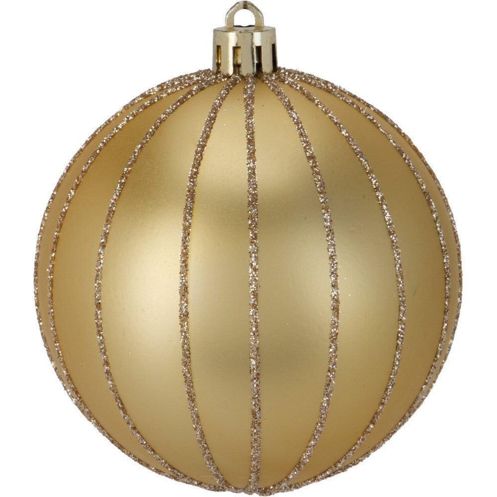 Koopman Christmas Balls, Xmas Ornaments, Holiday Seasonal Decoration for Christmas Tree, Home, Office, Party  & Festive Holiday Display Set of 6 - Gold