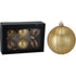 Koopman Christmas Balls, Xmas Ornaments, Holiday Seasonal Decoration for Christmas Tree, Home, Office, Party  & Festive Holiday Display Set of 6 - Gold