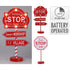 Koopman Stop Sign Santa with LED – 20x10x40cm Assorted Christmas Figurine, Holiday Seasonal Decoration, Festive Home & Tabletop Xmas Decor, 1 Piece
