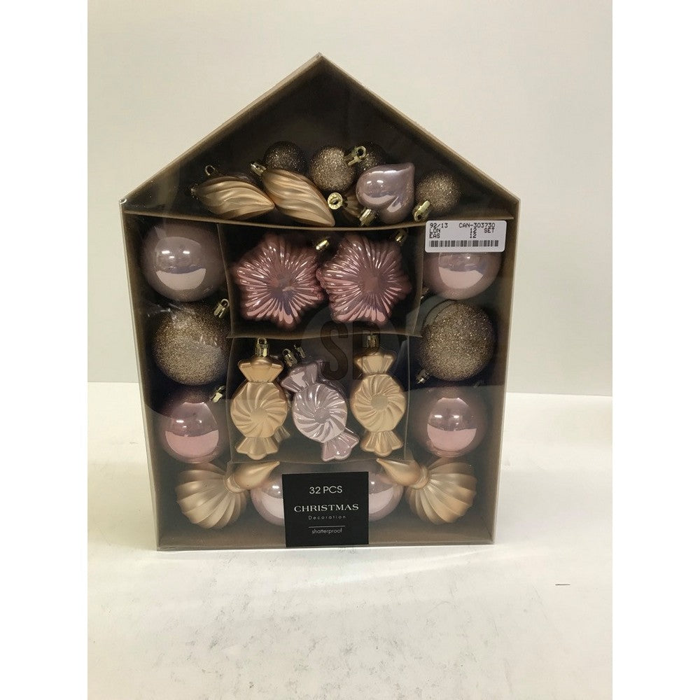 Koopman Christmas Ball, Xmas Ornaments, Holiday Seasonal Decoration for Tree, Home, Office, Party & Festive Display - Set of 32, Pretty