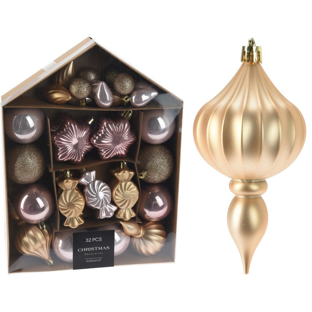 Koopman Christmas Ball, Xmas Ornaments, Holiday Seasonal Decoration for Tree, Home, Office, Party & Festive Display - Set of 32, Pretty