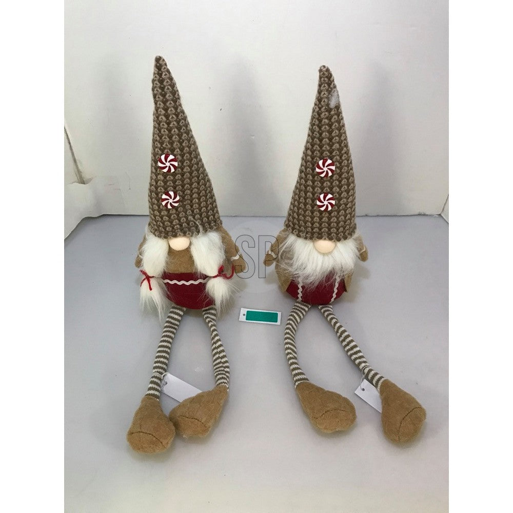 Koopman Gnome Gingerbread Sitting Decoration – 57cm Assorted Christmas Holiday Figurine, Seasonal Festive Ornament for Home, Tabletop & Xmas Display