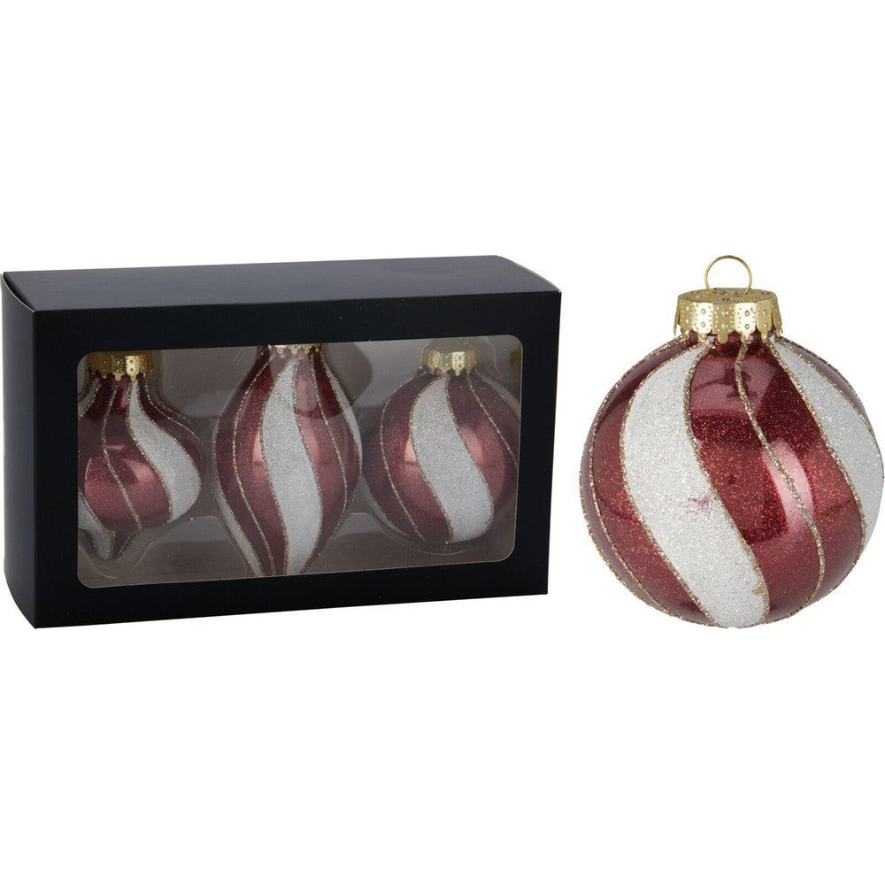 Koopman Christmas Ornaments Set – 3pcs Xmas Decorations, Holiday Seasonal Decor for Tree, Home, Office, Party & Festive Display