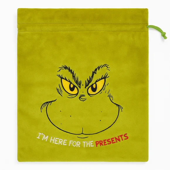 Pms 70 X 50Cm Grinch Plush Fabric  Santa Sack