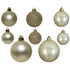 Kaemingk Xmas Baubles Set Pearl Polystyrene Shiny, Matt & Glitter Mix, Xmas Tree Decorations