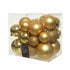 Kaemingk Xmas Baubles Set Gold Polystyrene Shiny, Matt & Glitter Mix, Xmas Tree Decorations