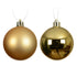 Kaemingk Baubles Gold Polystyrene  Shiny & Matt Finish, Xmas Tree & Festive Decorations , 6 Pieces Set  (8cm)