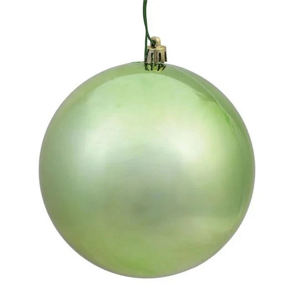 Kaemingk Baubles Polystyrene Shiny & Matt Matcha Green Xmas Balls , Lightweight Plastic Christmas for Xmas Tree & Festive Decorations, 6 Piece Set (8cm)