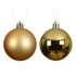 Kaemingk Luxe Gold Xmas Baubles Polystyrene Shiny & Matt Finish, Premium Xmas Tree & Festive Decorations Balls – 4 Piece Set (10cm)