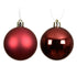 Kaemingk Luxe Oxblood Xmas Baubles Polystyrene Shiny & Matt Finish, Premium Xmas Tree & Festive Decorations Balls– 4 Piece Set (10cm)