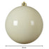 Kaemingk Wool White Xmas Bauble Polystyrene Shiny for Xmas Tree & Festive Decorations Balls  – 14cm