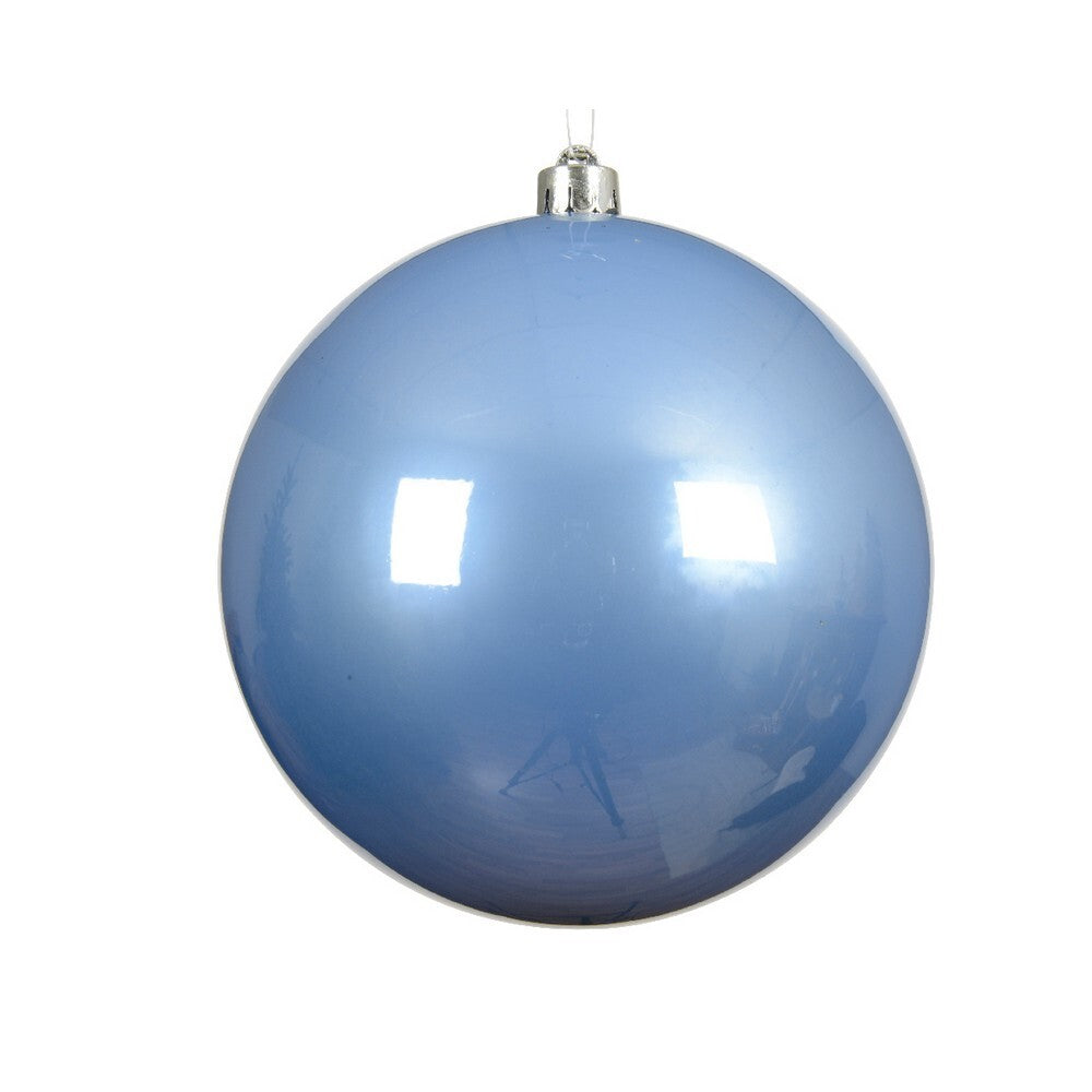 Kaemingk Sky Blue Shiny Christmas Bauble  Polystyrene Ornament for Indoor & Outdoor Tree Decoration– 20cm