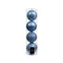 Kaemingk Sky Blue Christmas Baubles Polystyrene Ornaments Mix of Glossy, Matte & Shiny for Indoor & Outdoor Xmas Tree Decoration Balls– 4 Pack 14cm