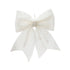 Kaemingk Winter White Christmas Bow Sponge Decoration for Indoor & Outdoor Tree & Holiday Décor
