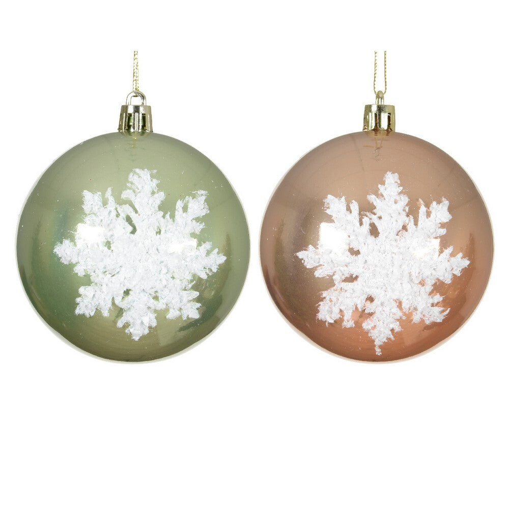 Kaemingk Shiny Christmas Bauble Plastic Ornament for Indoor & Outdoor Tree Decoration– 8cm 1-Piece Assorted