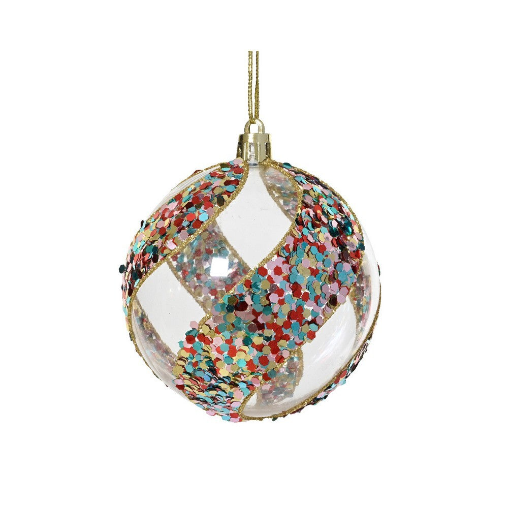 Kaemingk Multicolor Christmas Bauble Plastic Ornament for Indoor & Outdoor Tree Decoration– 8cm