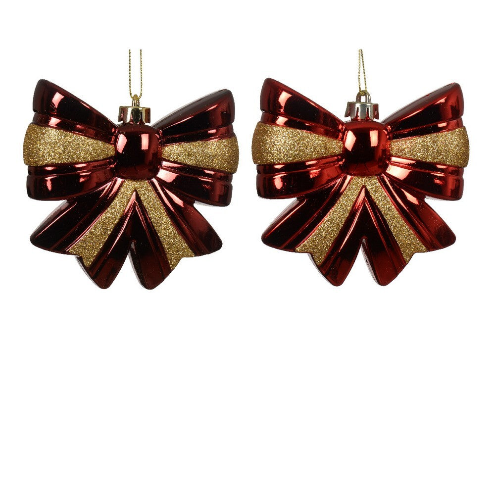 Kaemingk Red Shatterproof Christmas Bow Decoration for Indoor & Outdoor Tree & Holiday Décor– 12cm, 1-Piece