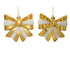 Kaemingk Gold Shatterproof Christmas Bow Decoration for Indoor & Outdoor Tree & Holiday Décor – 12cm, 1-Piece
