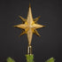Kaemingk Gold Glitter Christmas Tree Topper Polystyrene Decoration for Indoor & Outdoor Xmas Trees– 25.5cm