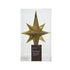 Kaemingk Gold Glitter Christmas Tree Topper Polystyrene Decoration for Indoor & Outdoor Xmas Trees– 25.5cm