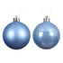 Kaemingk Sky Blue Christmas Baubles Polystyrene Ornaments in Shiny & Matte Finish for Indoor & Outdoor Tree Decoration, 4-Piece Set – 14cm