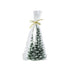 Kaemingk Green Paraffin Christmas Tree Candle with Snow Finish for Table & Holiday Decoration, Indoor Décor– 21cm