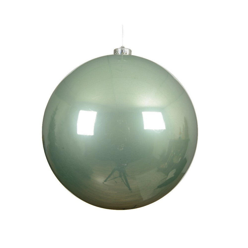 Kaemingk Matcha Green Christmas Bauble Polystyrene Shiny Ornament for Indoor & Outdoor Tree Decoration– 20cm