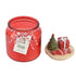 Kaemingk Paraffin Christmas Candle  with Polyester Velvet Bow for Table & Holiday Decoration, Indoor Décor – 10cm