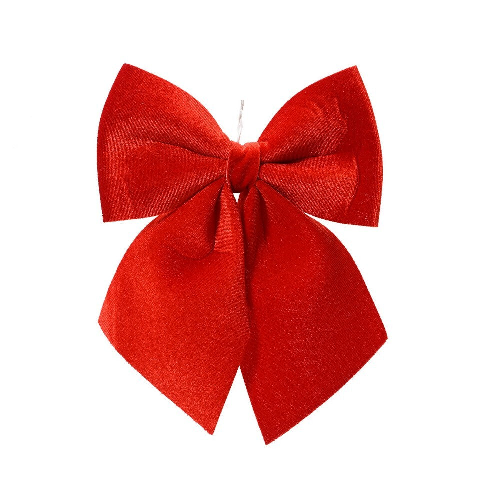 Kaemingk Red Polyester Christmas Bow – Decoration for Indoor & Outdoor Holiday Décor, Tree & Gift Decoration