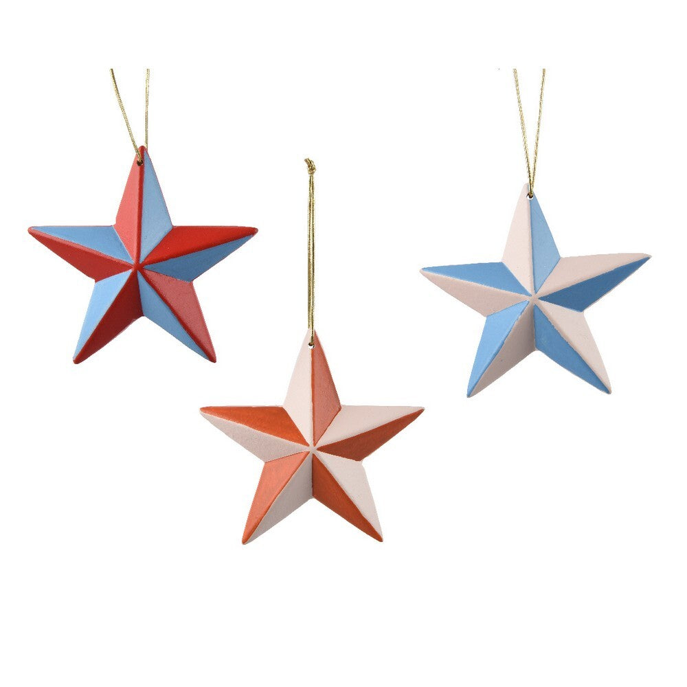 Kaemingk MDF Christmas Star Decoration for Indoor & Outdoor Décor, Tree Decoration, 1-Piece Assorted